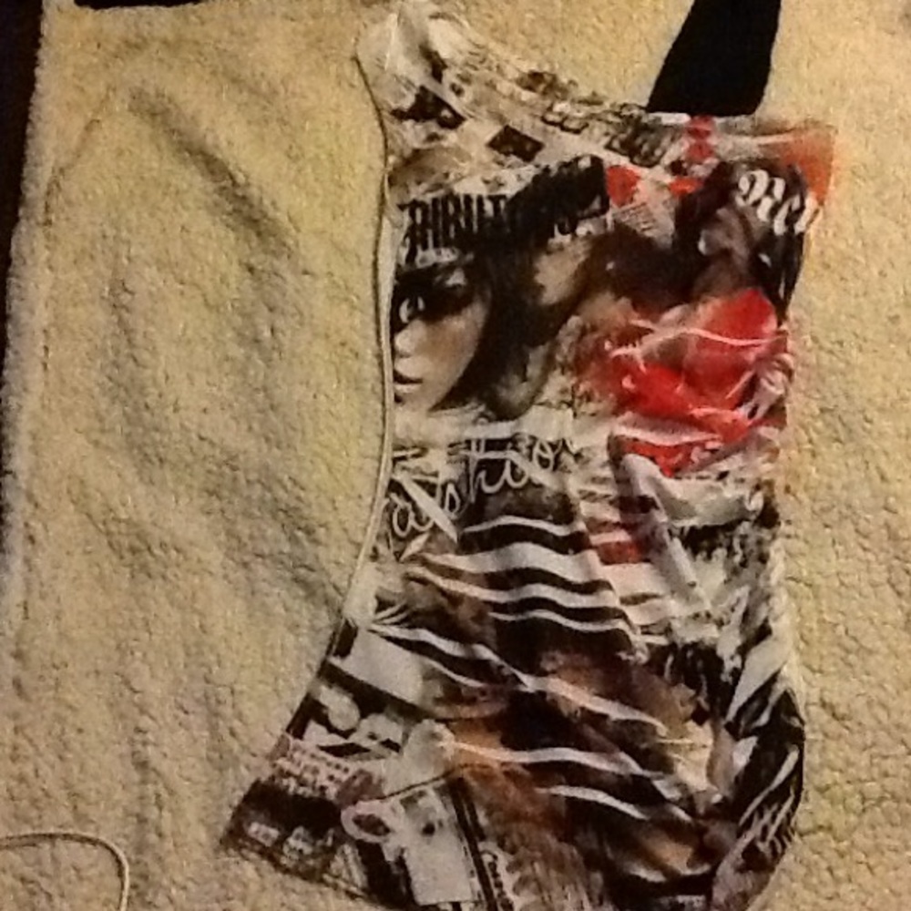 Fiona & Purple Printed Ruched Tunic/Mini Dress Single Shoulder Strap.